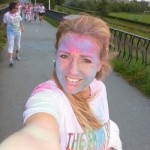 Roze haren op The Color Run